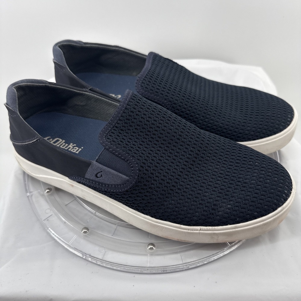 Olukai Lae'ahi Slip On Mens 10 Blue Mesh Lightweight Comfort Beach Shoes Sneaker